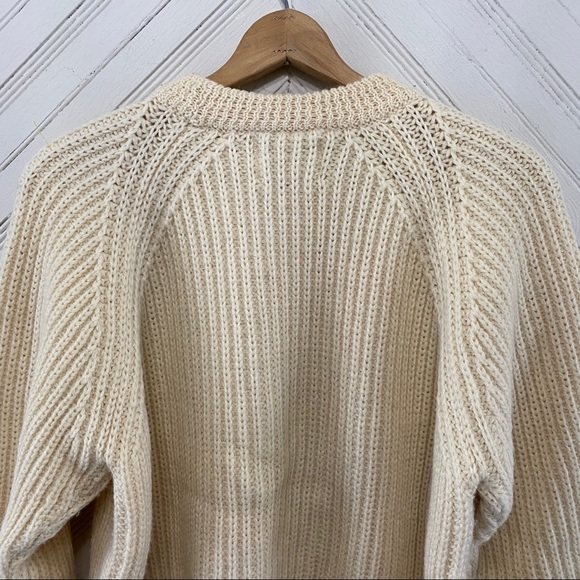 Vintage Ireland Made Chunky Knit Wool Sweater - Picture 11 of 13